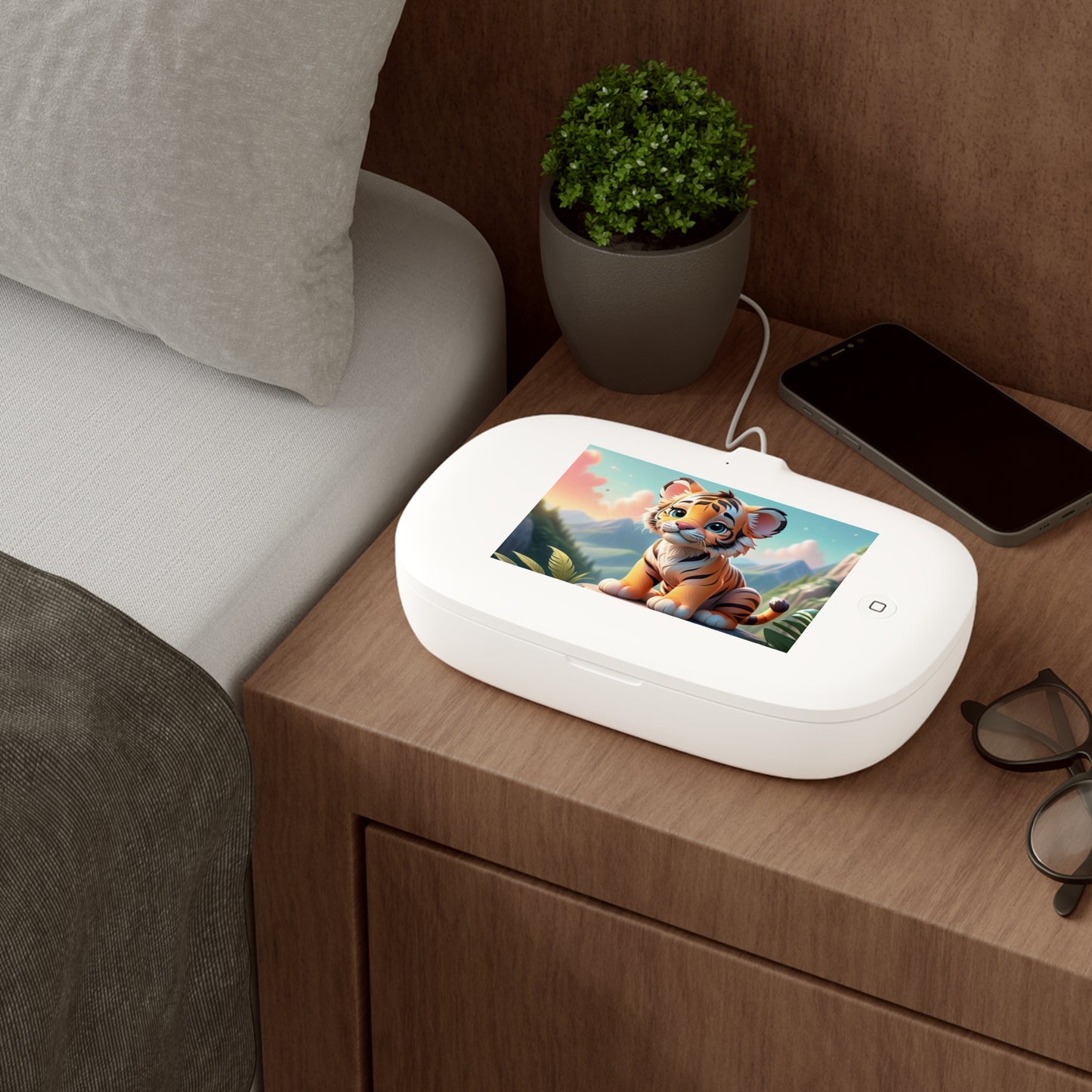 Tiger Adventure Sanitizer and Wireless Charging Pad