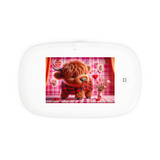 Valentine's Highland Cow Sanitizer and Wireless Charging Pad